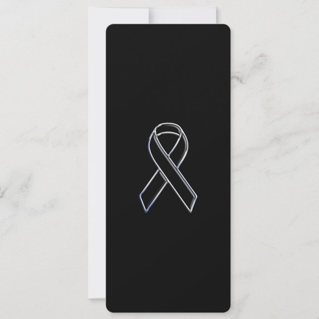Chrome Style Black Ribbon Awareness (Vorderseite)