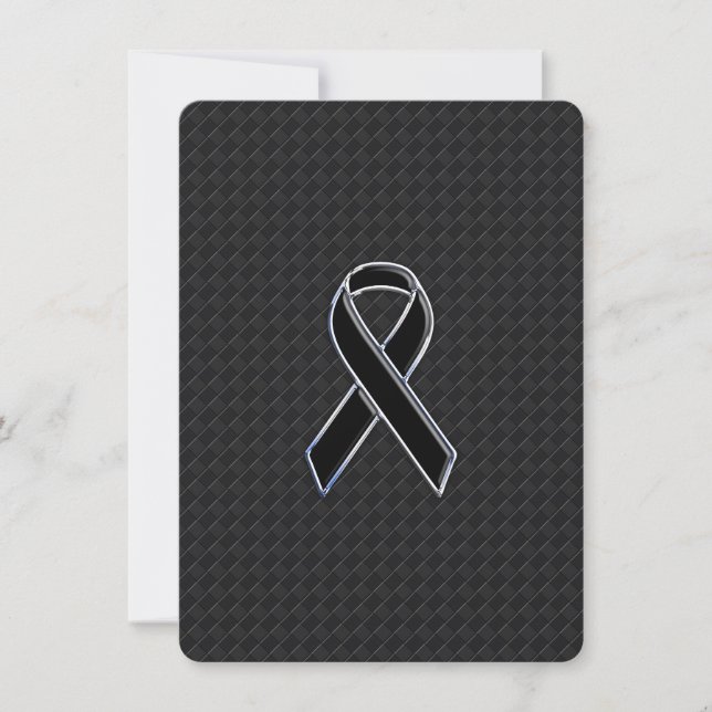 Chrome Style Black Ribbon Awareness (Vorderseite)