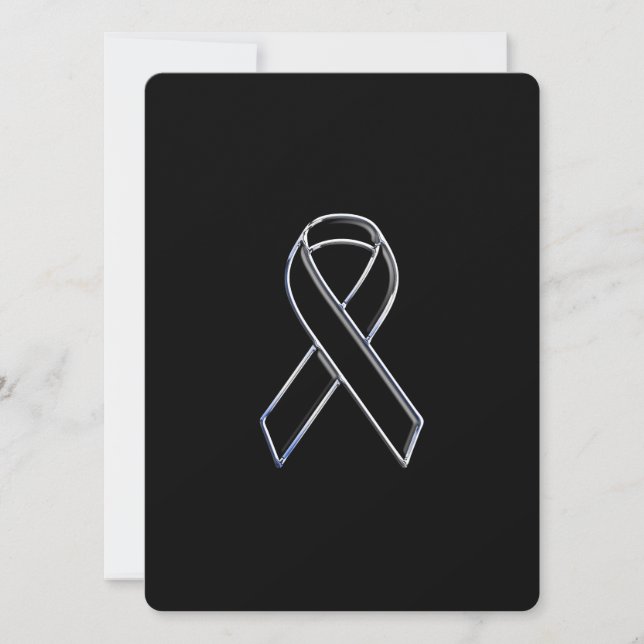 Chrome Style Black Ribbon Awareness (Vorderseite)