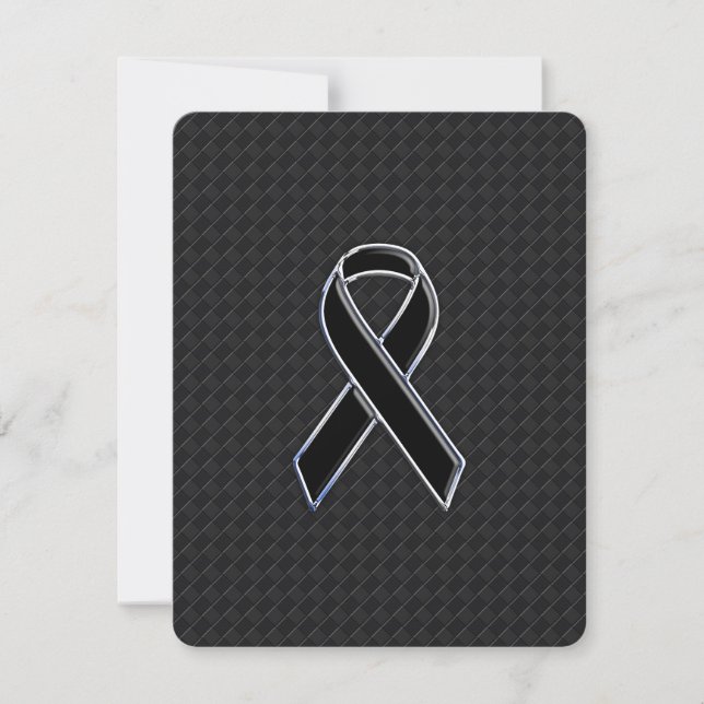 Chrome Style Black Ribbon Awareness (Vorderseite)