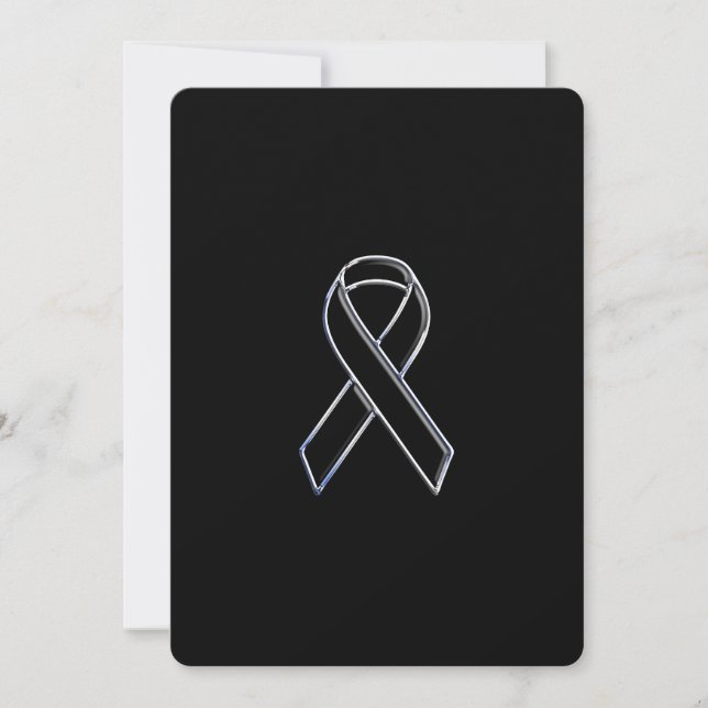 Chrome Style Black Ribbon Awareness (Vorderseite)