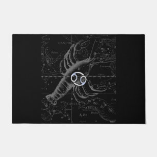 Chrome Style Cancer Zodiac Sign auf Hevelius 1690 Fußmatte