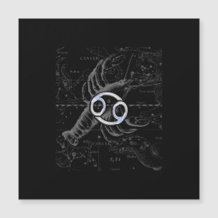 Chrome Style Cancer Zodiac Sign auf Hevelius 1690 Magnetkarte