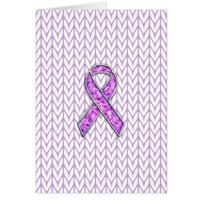 Chrome Style Crystal Pink Ribbon Awareness Strick (Vorne)