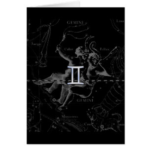 Chrome Style Gemini Zodiac-Zeichen auf Hevelius