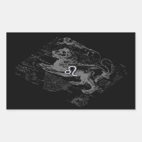 Chrome Style Leo Zodiac Karte Hevelius 1690