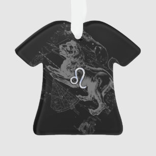 Chrome Style Leo Zodiac Sign auf Hevelius Ornament