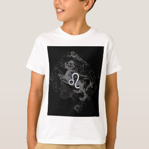 Chrome Style Leo Zodiac Sign auf Hevelius T-Shirt