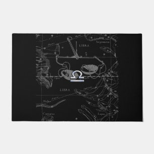 Chrome Style Libra Zodiac-Zeichen auf Hevelius Fußmatte