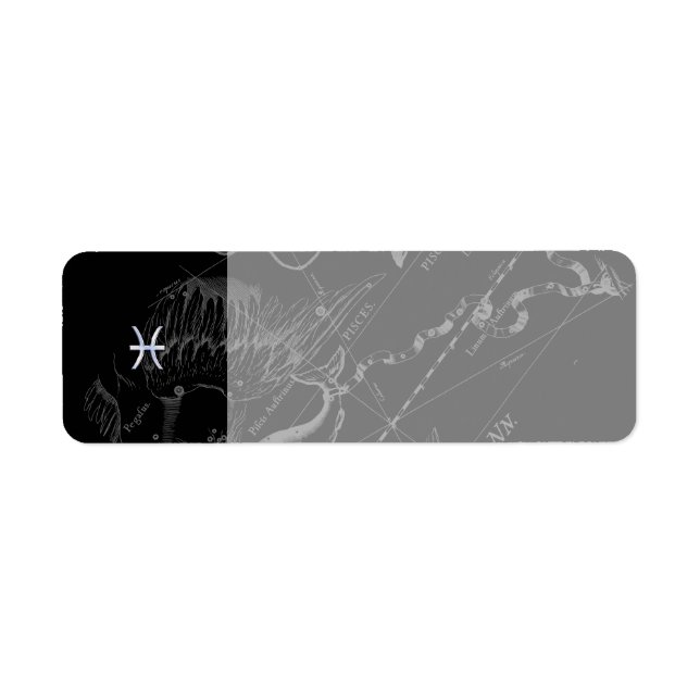 Chrome Style Pisces Zodiac Symbol auf Hevelius (Vorne)