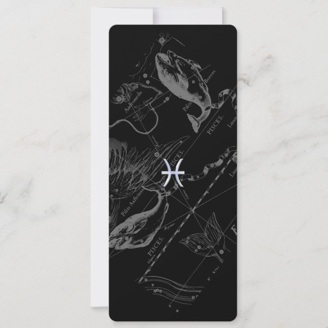 Chrome Style Pisces Zodiac Symbol auf Hevelius (Vorderseite)