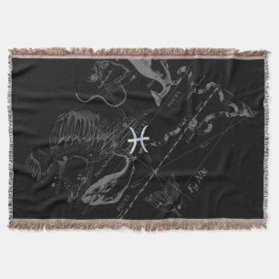 Chrome Style Pisces Zodiac Symbol auf Hevelius Decke