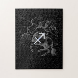 Chrome Style Sagittarius Zodiac-Zeichen auf Heveli Puzzle