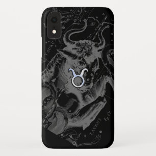 Chrome Style Taurus Zodiac-Zeichen auf Hevelius Bl Case-Mate iPhone Hülle