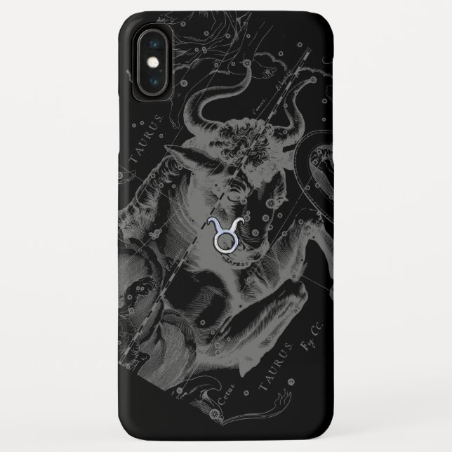 Chrome Taurus Zodiac-Zeichen auf Hevelius Style Case-Mate iPhone Hülle (Rückseite)