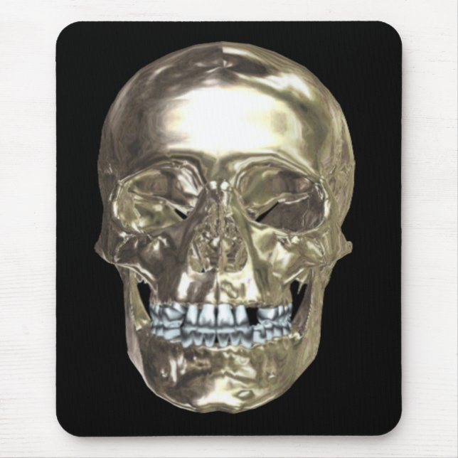 Chrome-Totenkopf-Mauspad Mousepad (Vorne)