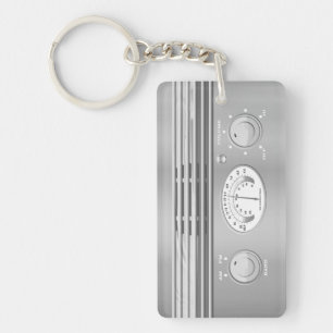 Chrome Vintage Radio Schlüsselanhänger