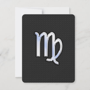 Chrome Virgo Zodiac Sign auf Schlangenhaut Stil
