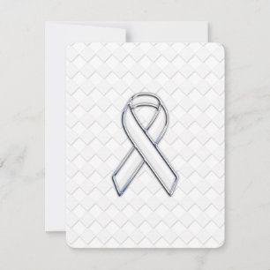 Chrome White Ribbon-Bewusstsein auf Schachbretter