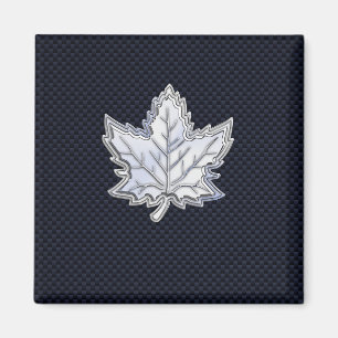 Chrome wie Ahornleaf Carbon Fibre Print Magnet