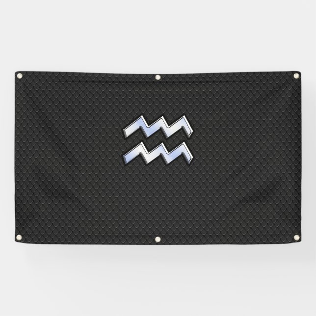 Chrome wie Aquarius Zodiac in der Schlangenhaut Banner (Horizontal)