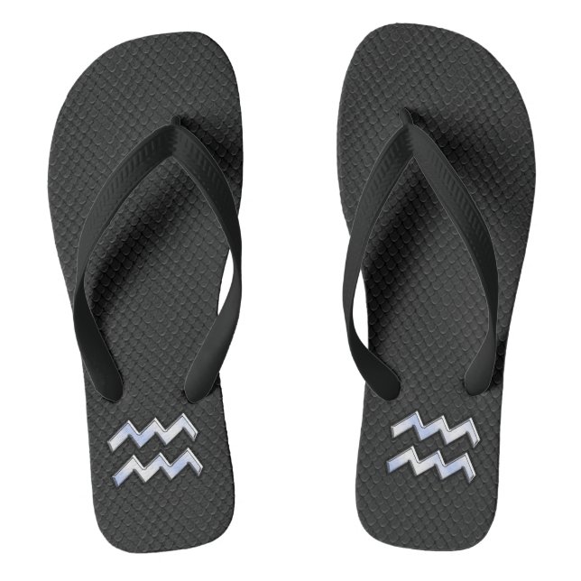 Chrome wie Aquarius Zodiac in der Schlangenhaut Flip Flops (Fußbett)