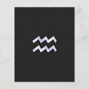 Chrome wie Aquarius Zodiac Sign auf Schlange Flyer