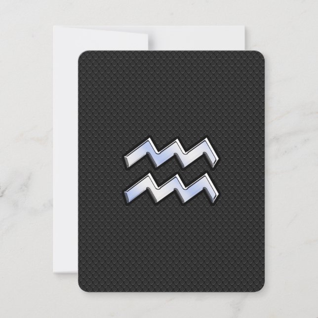 Chrome wie Aquarius Zodiac Symbol auf Schlange (Vorderseite)