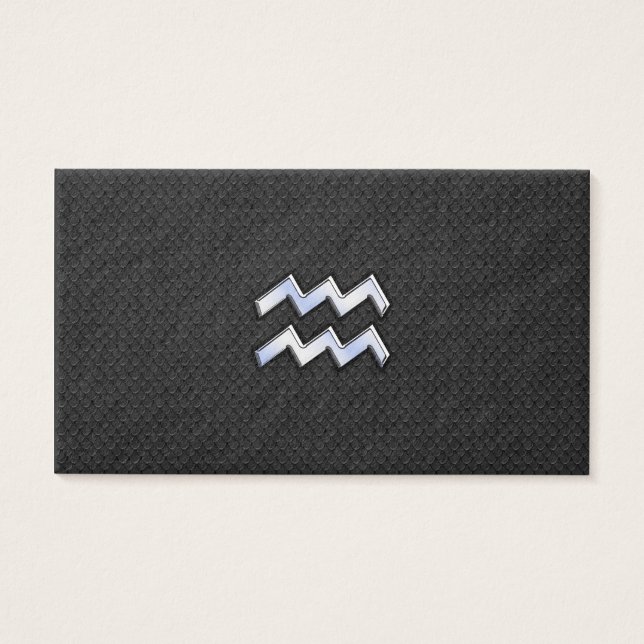 Chrome wie Aquarius Zodiac Symbol auf Schlange (Vorderseite)