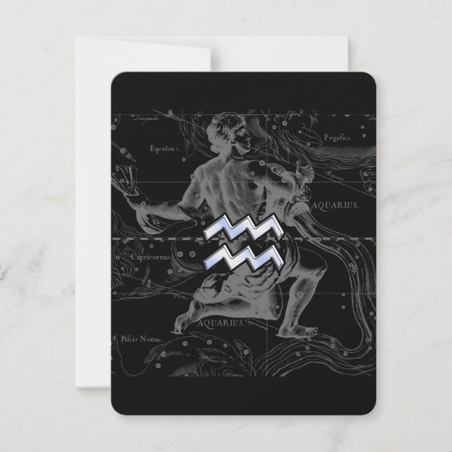 Chrome wie Aquarius Zodiac-Zeichen auf Hevelius (Vorderseite)