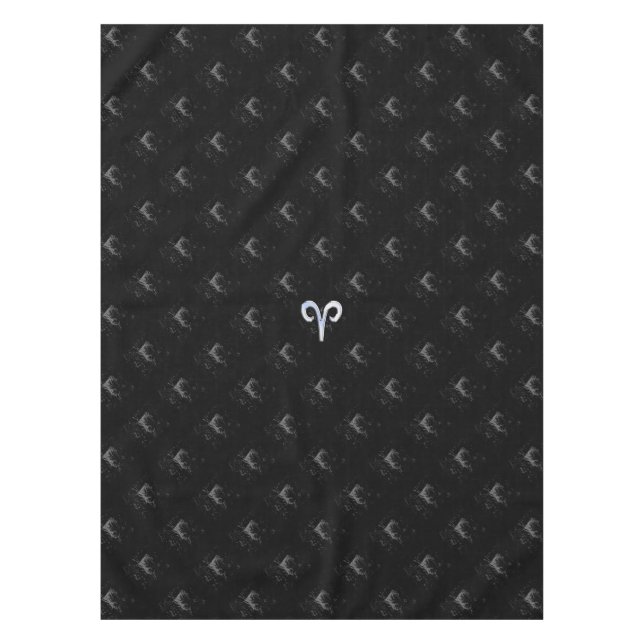 Chrome wie Aries Zodiac Sign auf Hevelius Tischdecke (Vorderseite)