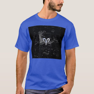 Chrome wie Aries Zodiac Symbol auf Hevelius T-Shirt