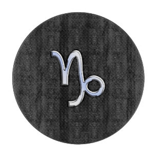 Chrome wie Capricorn Zodiac Symbol auf Schlangenha Schneidebrett