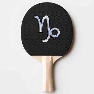 Chrome wie Capricorn Zodiac Symbol auf Schlangenha Tischtennis Schläger
