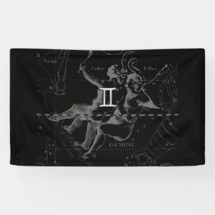 Chrome wie Gemini Zodiac Sign auf Hevelius Banner