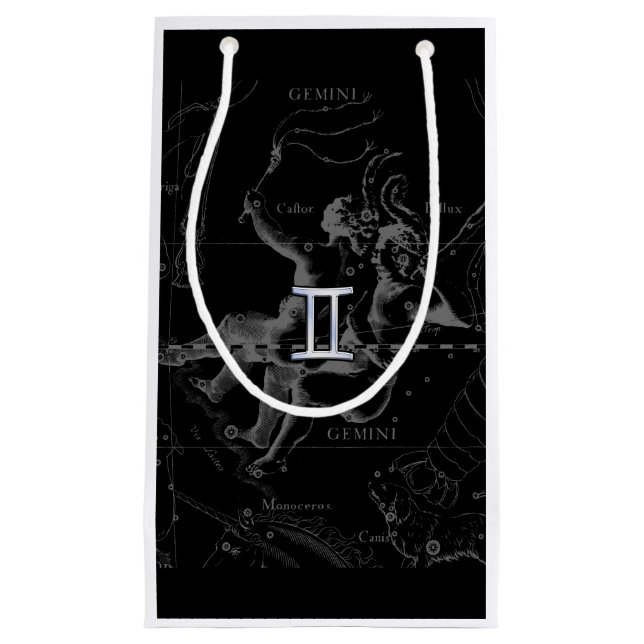 Chrome wie Gemini Zodiac Sign auf Hevelius Kleine Geschenktüte (Vorderseite)