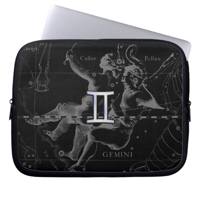 Chrome wie Gemini Zodiac Sign auf Hevelius Laptopschutzhülle (Vorderseite)