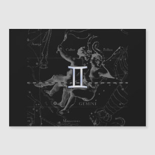 Chrome wie Gemini Zodiac Sign auf Hevelius Magnetkarte