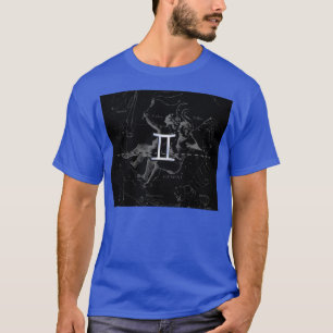 Chrome wie Gemini Zodiac Symbol auf Hevelius T-Shirt