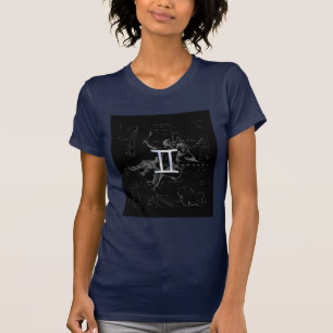 Chrome wie Gemini Zodiac Symbol auf Hevelius T-Shirt
