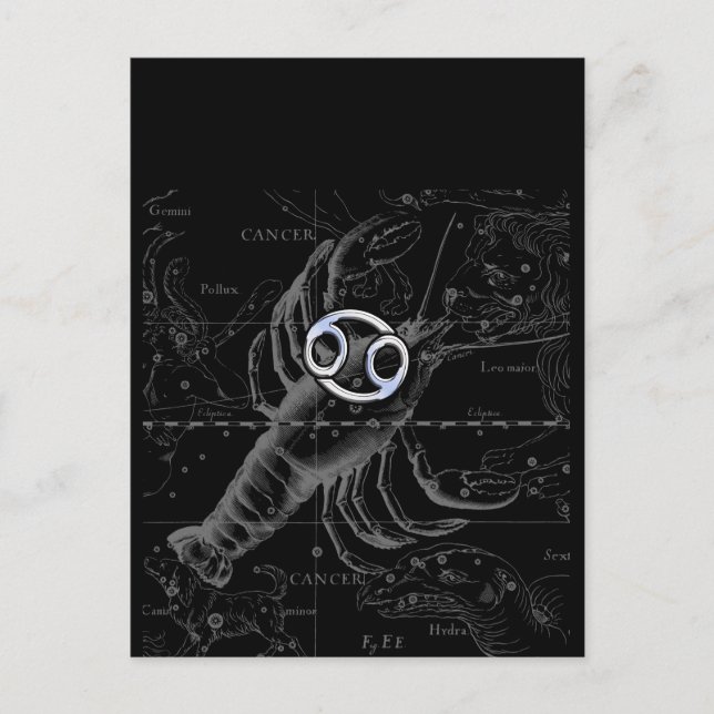 Chrome wie Krebszeichen auf der Gravur von Heveliu Postkarte (Vorderseite)