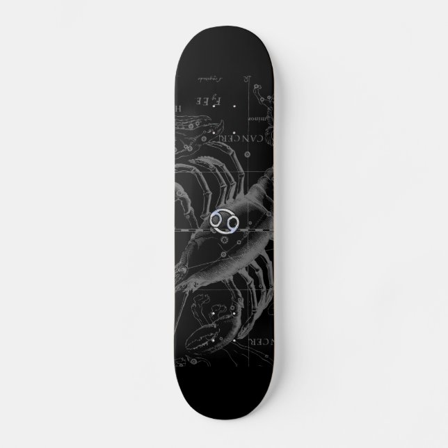 Chrome wie Krebszeichen auf der Gravur von Heveliu Skateboard (Vorderseite)