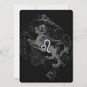 Chrome wie Leo Zodiac Constellation Map Hevelius