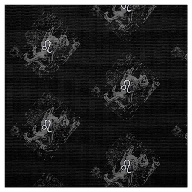 Chrome wie Leo Zodiac Sign auf Hevelius Stoff (Muster)