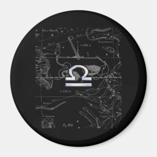 Chrome wie Libra Zodiac Sign auf Hevelius Magnet