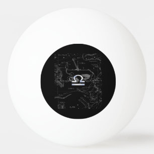 Chrome wie Libra Zodiac Symbol auf Hevelius Tischtennisball