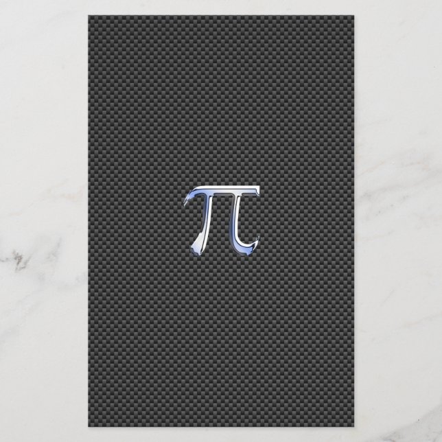 Chrome wie Pi-Symbol auf Carbon Fibre Print Flyer (Vorne)