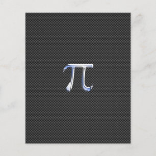 Chrome wie Pi-Symbol auf Carbon Fibre Print Flyer