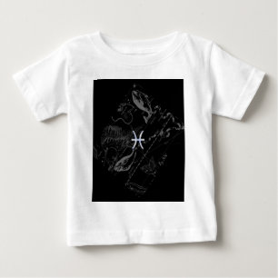 Chrome wie Pisces Zodiac Sign auf Black Hevelius Baby T-shirt