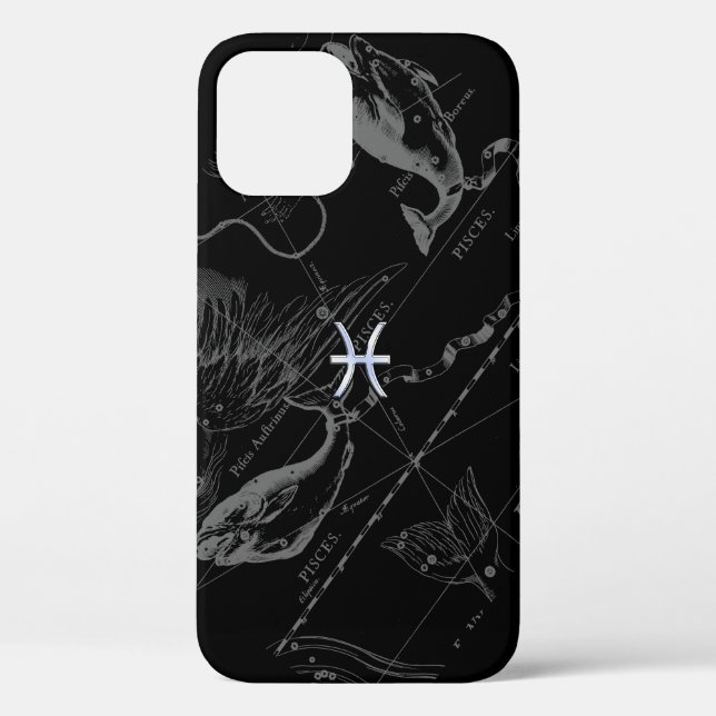 Chrome wie Pisces Zodiac Sign auf Hevelius Case-Mate iPhone Hülle (Rückseite)